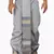 Gray Hand Block Print Dupion Silk Dhoti For Men