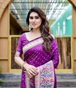 Bandhej With Paithani Border With Zari Weaving Paithani Rich Pallu Saree