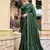 green shimmer chiffon embellished saree