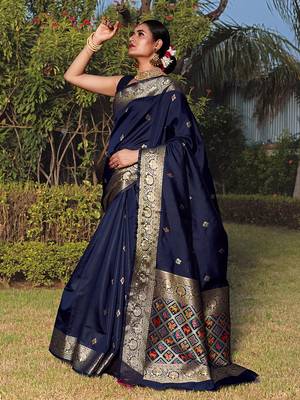 Banarasi woven design art silk zari work saree 2