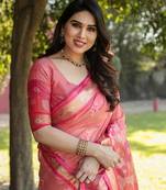 Organza Ikkat Weave Sarees 