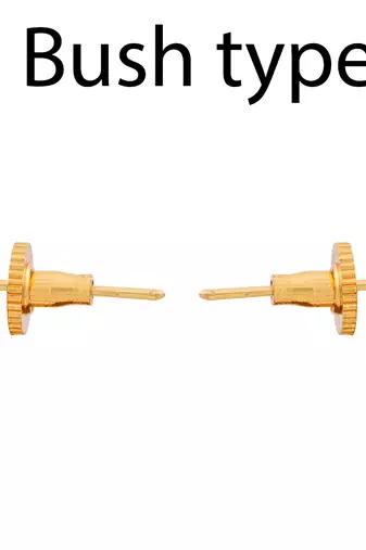 Diamond earrings SMALL Bush type one gram gold