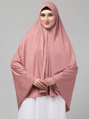 Janab E Aala Nazneen Hijab – Plain, Polyester Fabric, Mauve 1