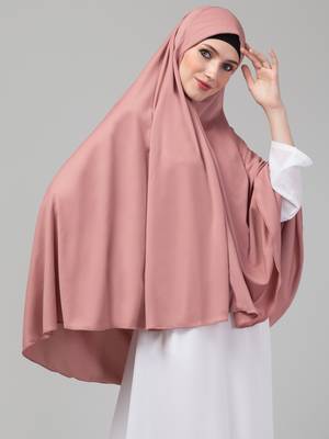 Janab E Aala Nazneen Hijab – Plain, Polyester Fabric, Mauve 4