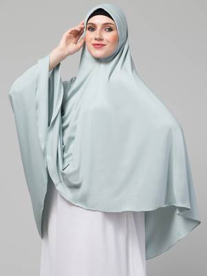 Nazneen Ready to wear instant Sky Sage green colour Prayer Hijab 3