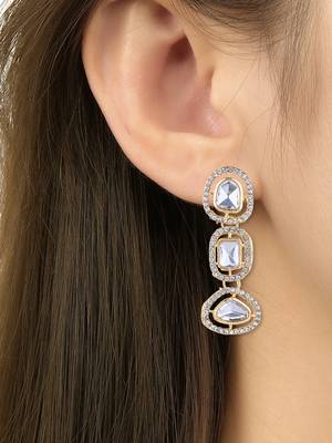 latest fashion stylish contemporary stud drop earring for women  4