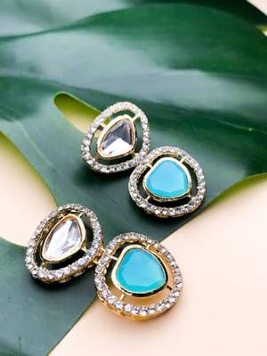 latest fashion stylish contemporary stud drop earring for women  1