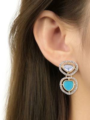 latest fashion stylish contemporary stud drop earring for women  5
