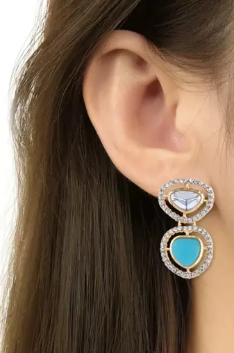 latest fashion stylish contemporary stud drop earring for women 