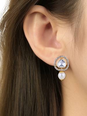 latest fashion stylish contemporary stud drop earring for women  4