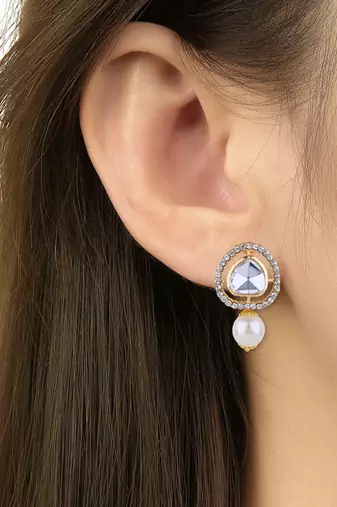 latest fashion stylish contemporary stud drop earring for women 