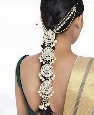 Mesmerizing traditional indian bridal hair jewelry 1