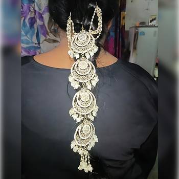 Mesmerizing traditional indian bridal hair jewelry 2