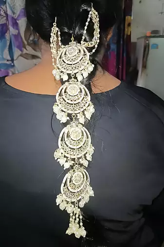 Mesmerizing traditional indian bridal hair jewelry