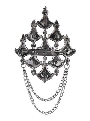 silver oxidized safa kalangi brooch for groom/men/dulha pagadi  3