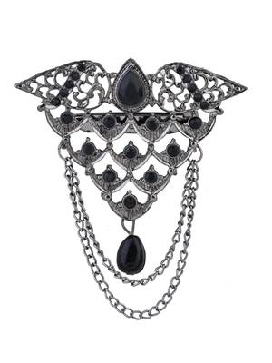 silver oxidized safa kalangi brooch for groom/men/dulha pagadi  2