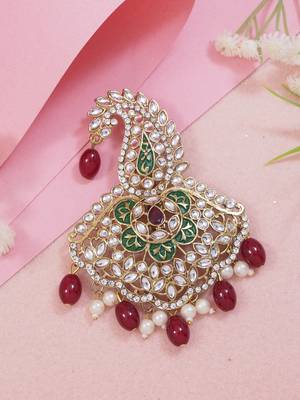 traditional kundan safa kalangi brooch for groom/men/dulha pagadi  1
