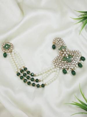 traditional kundan safa kalangi brooch for groom/men/dulha pagadi  1