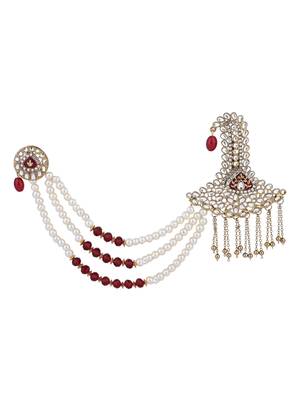 I jewels traditional kundan safa kalangi brooch for groom/men/dulha pagadi  2