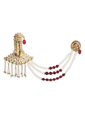 I jewels traditional kundan safa kalangi brooch for groom/men/dulha pagadi  3