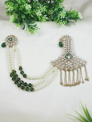 traditional kundan safa kalangi brooch for groom/men/dulha pagadi  1
