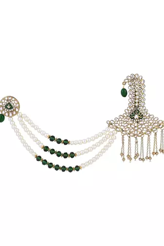 traditional kundan safa kalangi brooch for groom/men/dulha pagadi 