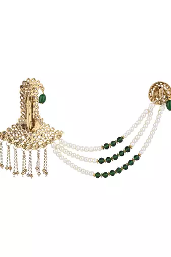 traditional kundan safa kalangi brooch for groom/men/dulha pagadi 