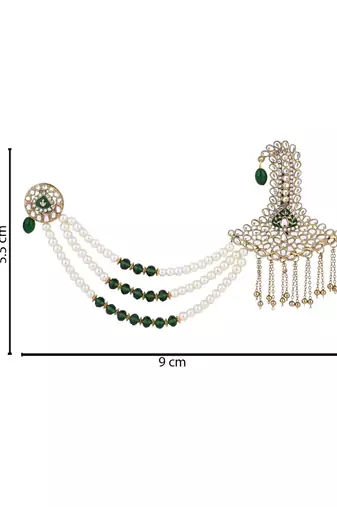traditional kundan safa kalangi brooch for groom/men/dulha pagadi 