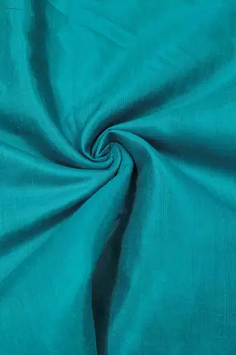 Teal Cotton silk blend Embroidered Unstitched Dress Material