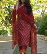 BILONIYA CLOTHING MEHROON KURTA SET