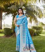 Bandhej kanjivaram silk blend Saree Bandhej With Kanjivaram Border With Zari Weaving Rich Pallu Saree