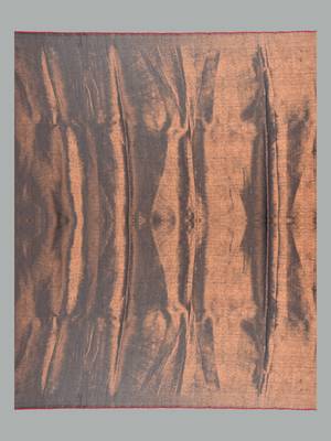 Aakar copper handloom tissue saree with unstitched blouse piece 4