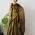 gold handloom tissue saree with unstitched blouse piece
