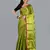 Aakar green handloom tissue saree with unstitched blouse piece