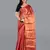 Aakar orange handloom tissue saree with unstitched blouse piece