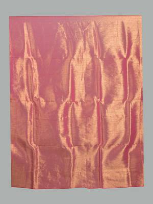Aakar orange handloom tissue saree with unstitched blouse piece 4