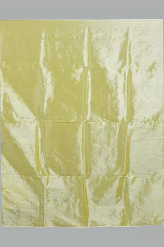 Aakar neon green handloom tissue saree with unstitched blouse piece