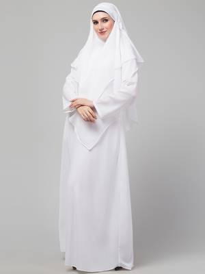 Nazneen Matt Nida Abaya and Georgette Triangle Hijab set with Naqab 5