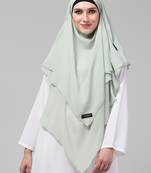 Nazneen Triangle tow layers tie at back Ready to wear Hijab cum Naqab