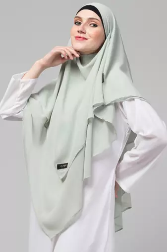 Nazneen Triangle tow layers tie at back Ready to wear Hijab cum Naqab
