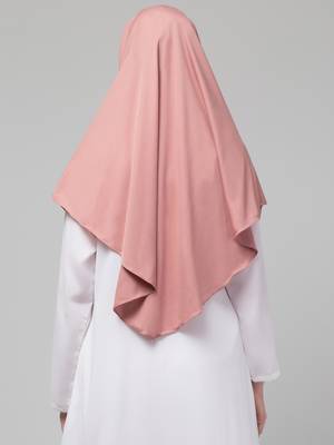 Nazneen Mauve pink front gather & pleated with Cristal stone ready to wear prayer Hijab 2