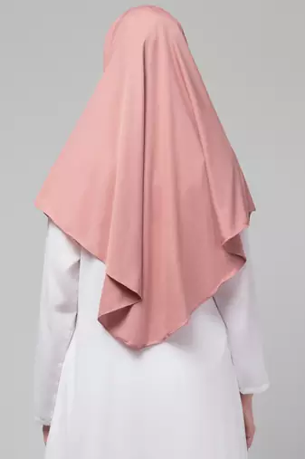 Nazneen Mauve pink front gather & pleated with Cristal stone ready to wear prayer Hijab
