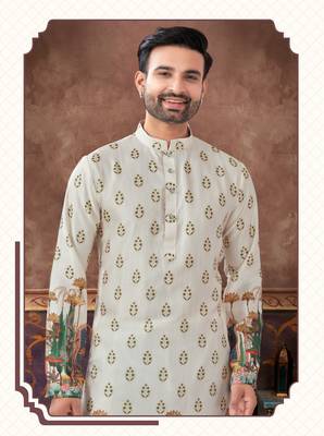 Degital printed with fancy batan kurta pajama set 2
