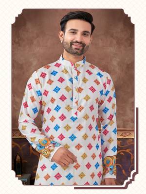 Degital printed with fancy batan kurta pajama set 2