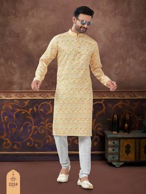 Degital printed with fancy batan kurta pajama set 1