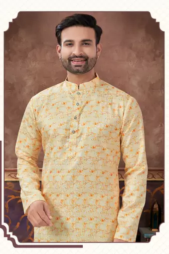 Degital printed with fancy batan kurta pajama set