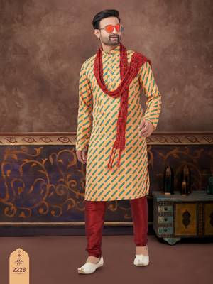 Degital printed with fancy batan  kurta pajama set without dupatta 1
