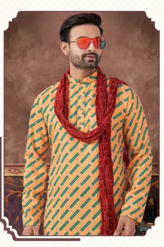 Degital printed with fancy batan  kurta pajama set without dupatta