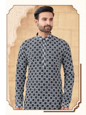 Full amrodery chicken kari thread work kurta pajama set 2