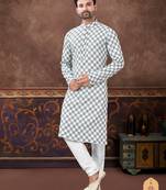 Full amrodery chicken kari thread work kurta pajama set
